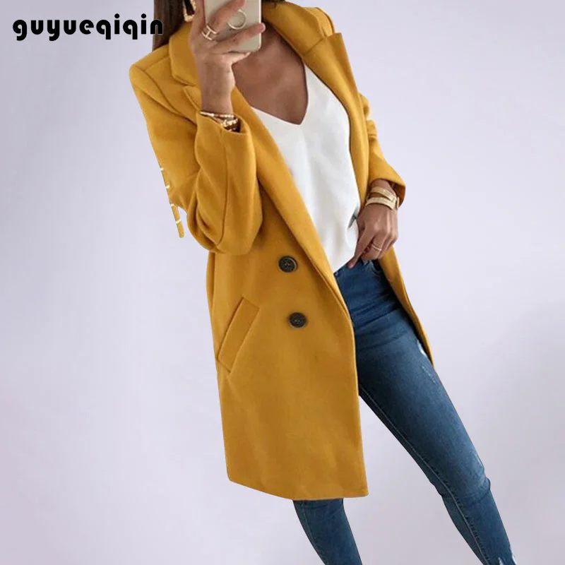 2019 Winter Coat Women woolen blend coat Overcoat long Plus Size Female Outwear women Coat