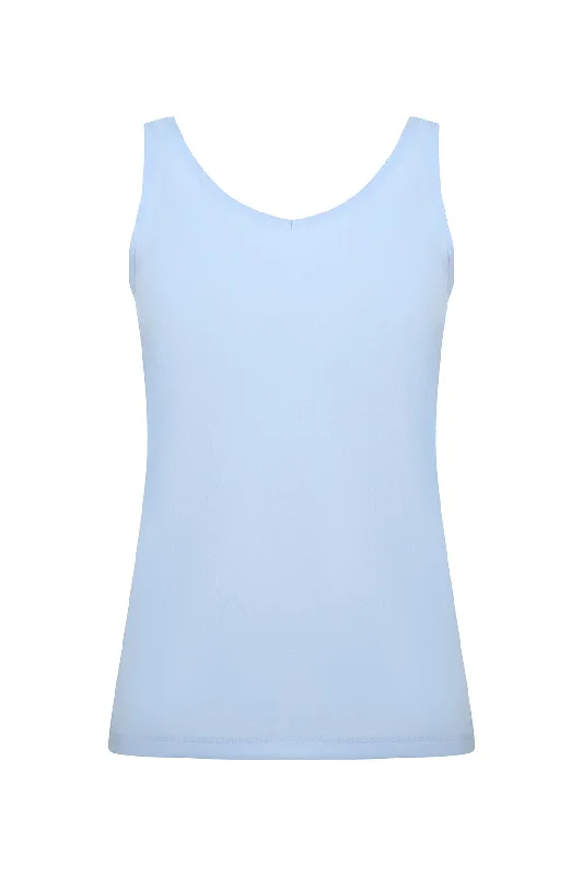 Scoop neck & V neck Cami | Sky | 7633TT