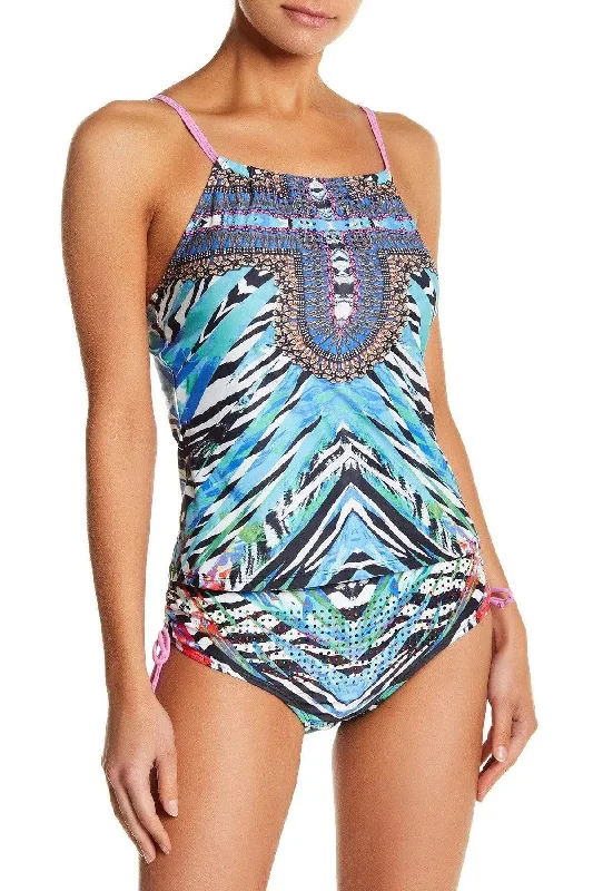 wholesale women swimwear outlet online - Multi Color Halter Neck Two-Piece / Tankini Set