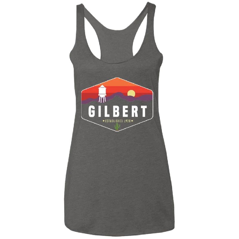 Women's Racerback Tank | Gilbert Sunset | Heather Grey