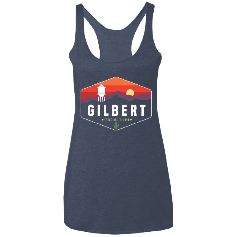 Women's Racerback Tank | Gilbert Sunset | Vintage Navy