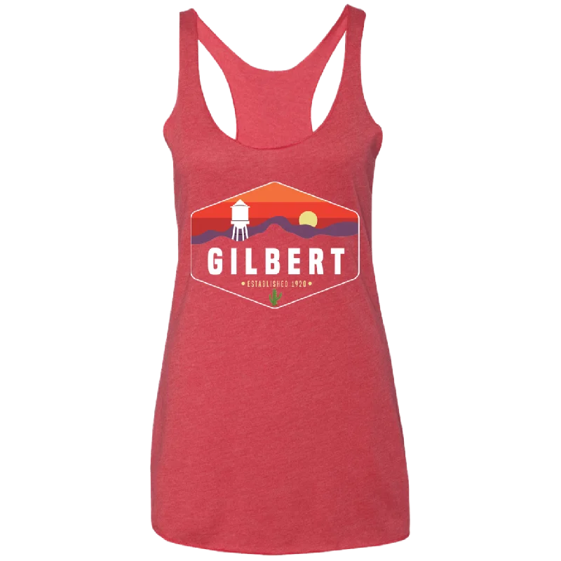 Women's Racerback Tank | Gilbert Sunset | Vintage Red