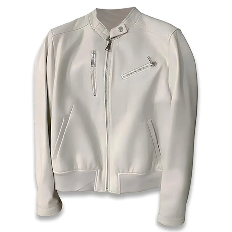 Sheepskin B3 White Leather Jacket