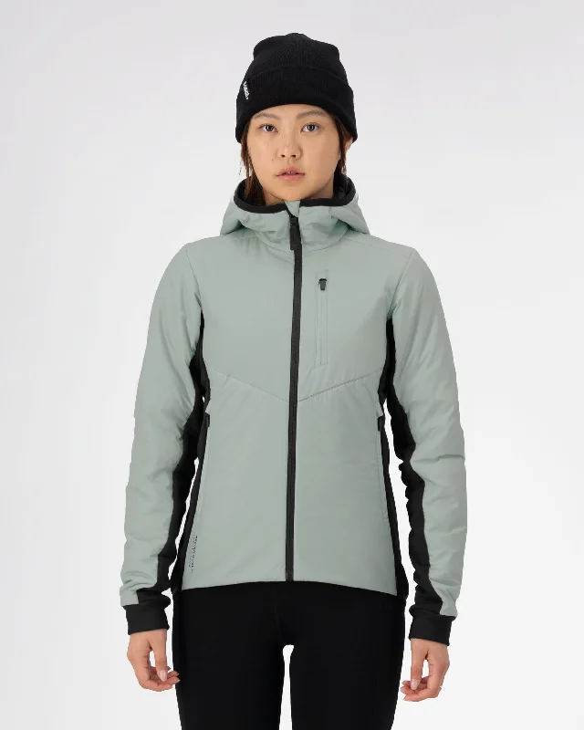 Arete Merino Insulated Hooded Jacket - Eucalyptus